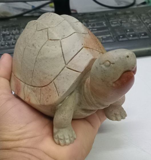 3020-ของหายากครับ เต่าเนื้อหินแกะ หลวงพ่อสนิท วัดลำบัวลอย ตัวใหญ่มาก มีน้ำหนัก ขนาดกว้างยาว 4x7 นิ้ว สูงรวมประมาณ 4 นิ้ว