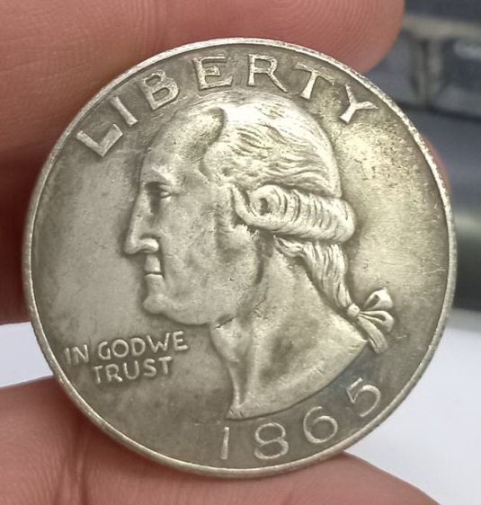 3021-เหรียญที่ระลึกเพื่อการสะสม เหรียญ LIBERTY จอร์จ วอชิงตัน ปี1865  หลังอินทรีย์  ONE  DOLLAR ขนาดเส้นผ่าศูนย์กลางประมาณ 3.7 ซม รูปที่ 12