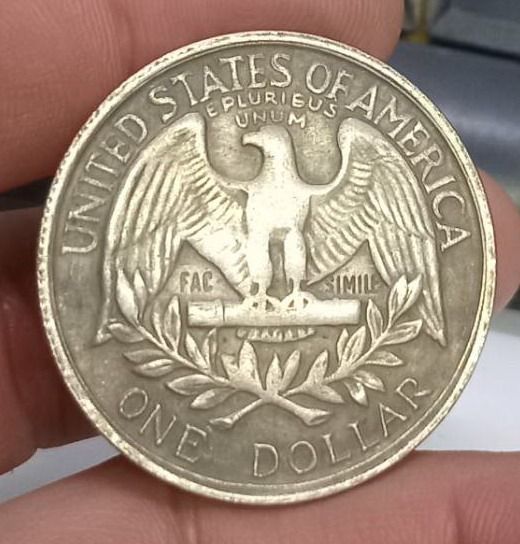 3021-เหรียญที่ระลึกเพื่อการสะสม เหรียญ LIBERTY จอร์จ วอชิงตัน ปี1865  หลังอินทรีย์  ONE  DOLLAR ขนาดเส้นผ่าศูนย์กลางประมาณ 3.7 ซม รูปที่ 16