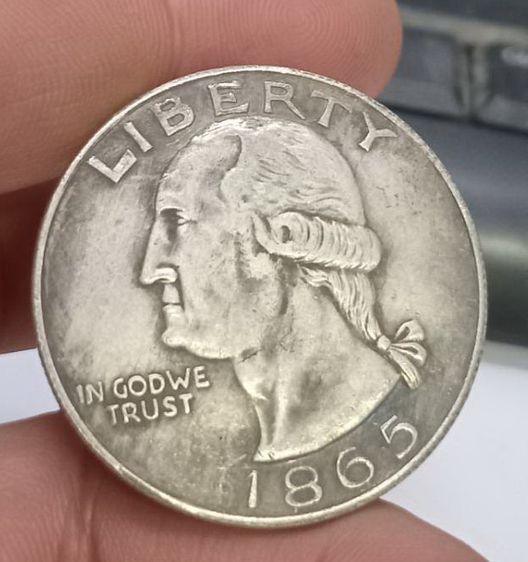 3021-เหรียญที่ระลึกเพื่อการสะสม เหรียญ LIBERTY จอร์จ วอชิงตัน ปี1865  หลังอินทรีย์  ONE  DOLLAR ขนาดเส้นผ่าศูนย์กลางประมาณ 3.7 ซม รูปที่ 18