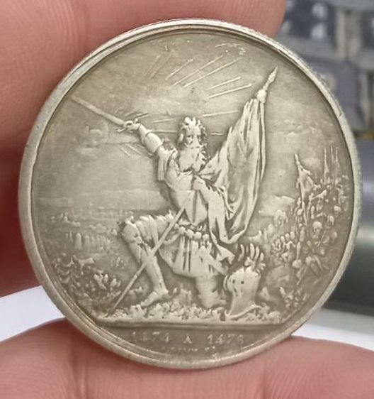 3027-เหรียญที่ระลึกเพื่อการสะสม เหรียญนักรบ ประเทศสวิสเซอร์แลนด์ ปี1874 ขนาดเส้นผ่าศูนย์กลางประมาณ 3.7 ซม รูปที่ 13