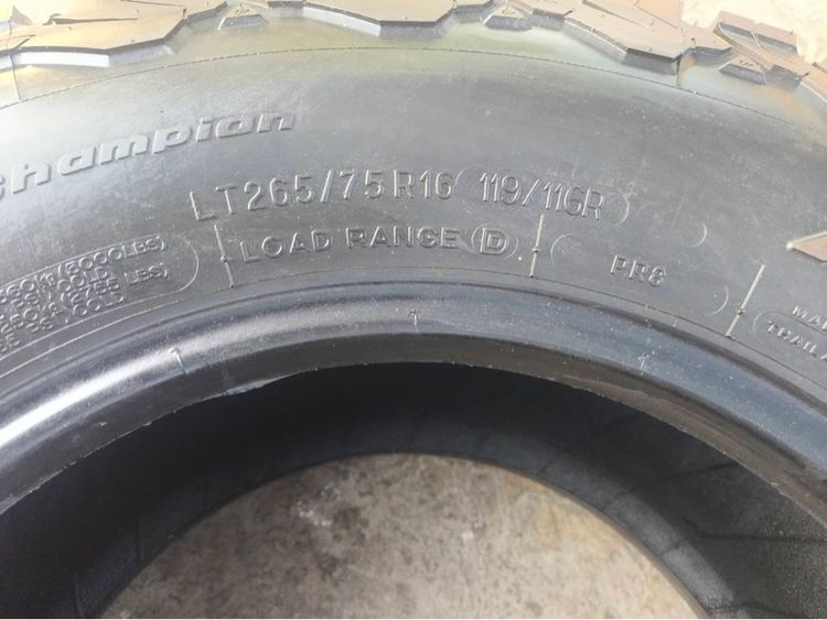 ยางกระบะ bf goodrich 265 75 16 ปี 24 Made in Thailand ชุดละ 12,000 บาทครับ รูปที่ 10