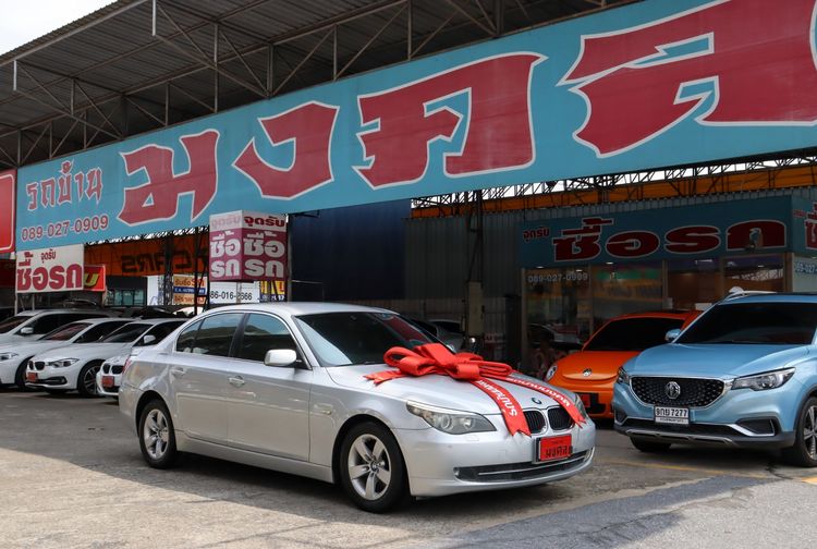 BMW Series 5 2008 520d Sedan ดีเซล ไม่ติดแก๊ส เกียร์อัตโนมัติ บรอนซ์เงิน รูปที่ 3