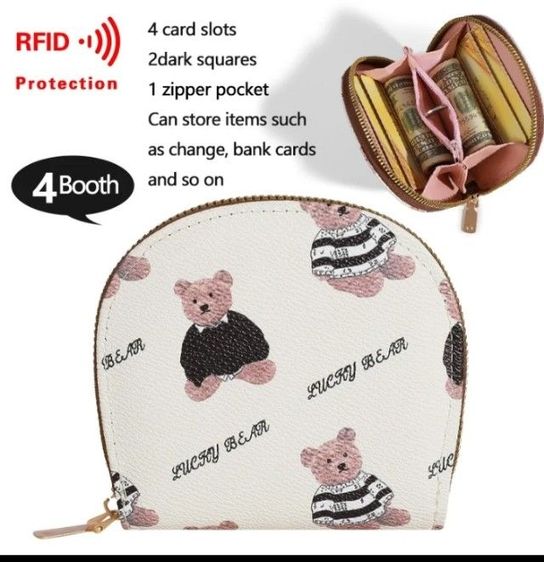 กระเป๋าสตางค์ใบสั้นสำหรับสตรี รูปที่ 6