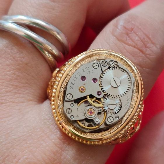 แหวน diy นำตัวเครื่องนาฬิกาวินเทจไขลานมาประดับ สวยคลาสสิคไม่ซ้ำใคร ตัวแหวนไม่ลอกไม่ดำ ปรับขนาดได้