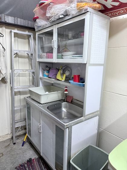 อุปกรณ์สำหรับจัดเก็บภายในครัว ตู้มีซิงค์ล้างจาน