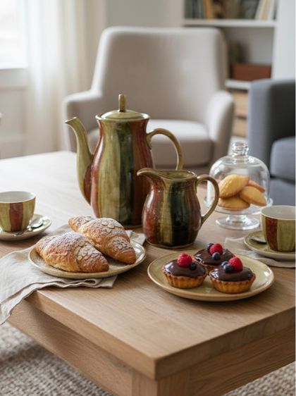 เซตดินเผาเหยือกชากาแฟ 3 ชิ้น