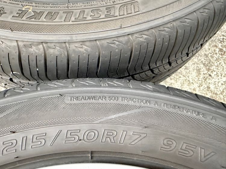 ยางถอดป้ายแดงขอบ 17” ยี่ห้อ WESTLAKE ขนาด 215-50R17 ปี 25 ตุ่มหน้ายางยังอยู่ครบ รูปที่ 3