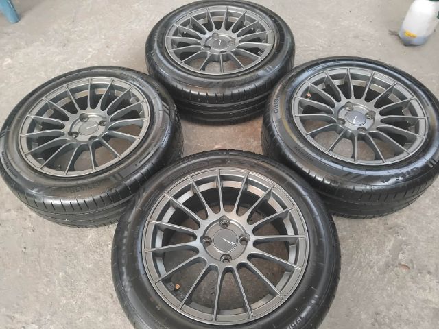 แม็ก rs05 ขอบ 15 สีเทากันกว้าง 7 พร้อมยางปี 25 รูปที่ 2