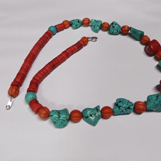 สร้อยคอหินแท้ หินเทอควอย์ ปะการังแดง รูปที่ 5