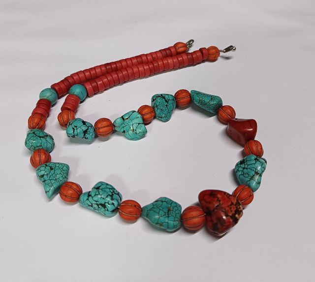 สร้อยคอหินแท้ หินเทอควอย์ ปะการังแดง รูปที่ 2