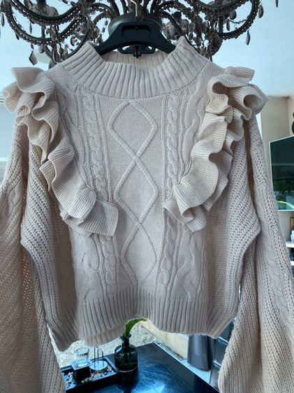 บาร์เลนเซียเอก้า (ติดจองค่ะ)เสื้อไหมพรมสภาพใหม่เอี่ยม  รูปที่ 5