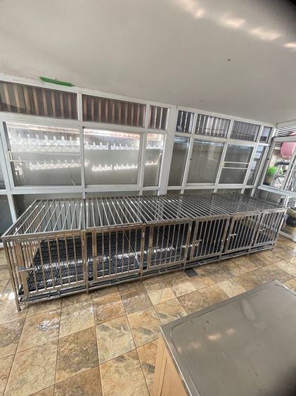 กรงสุนัขสแตนเลสอย่างหนา รูปที่ 3