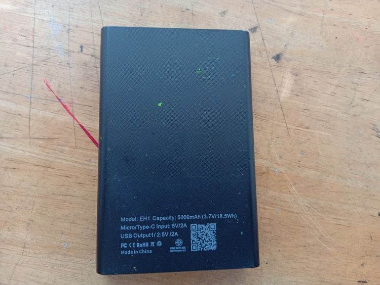 เพาเวอร์แบงค์ แบตสำรอง 5000mah -รุ่น EH1 สีขาวและสีดำ  energy แท้ รูปที่ 4