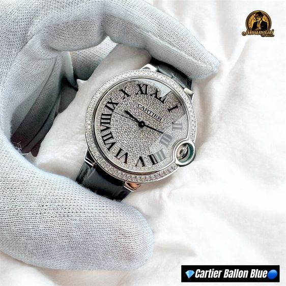Cartier Ballon Bleu Diamond Automatic Lady 36 มิล. รูปที่ 3