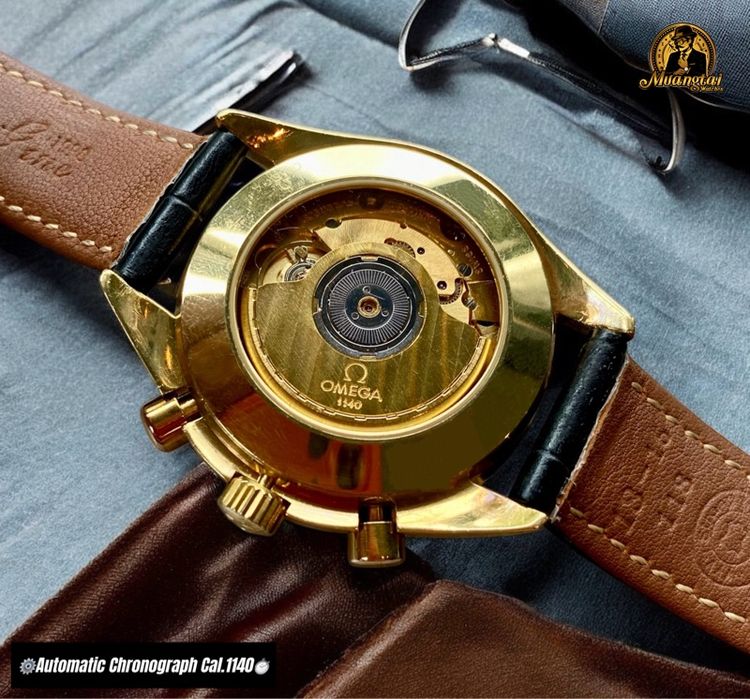 Omega Speedmaster Reduced Automatic Chronograph 18k Yellowgold รูปที่ 6