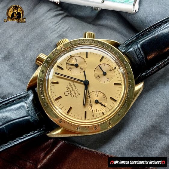 Omega Speedmaster Reduced Automatic Chronograph 18k Yellowgold รูปที่ 4