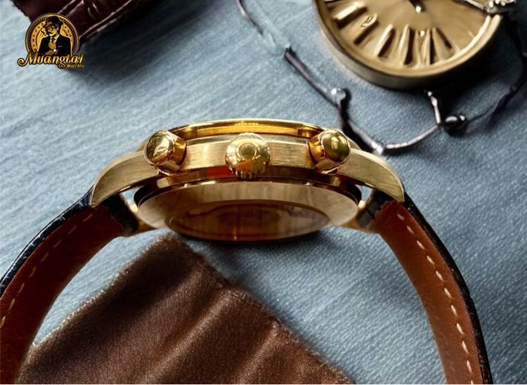 Omega Speedmaster Reduced Automatic Chronograph 18k Yellowgold รูปที่ 9