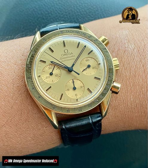 Omega Speedmaster Reduced Automatic Chronograph 18k Yellowgold รูปที่ 15