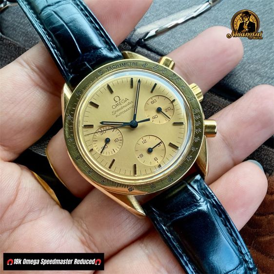Omega Speedmaster Reduced Automatic Chronograph 18k Yellowgold รูปที่ 12