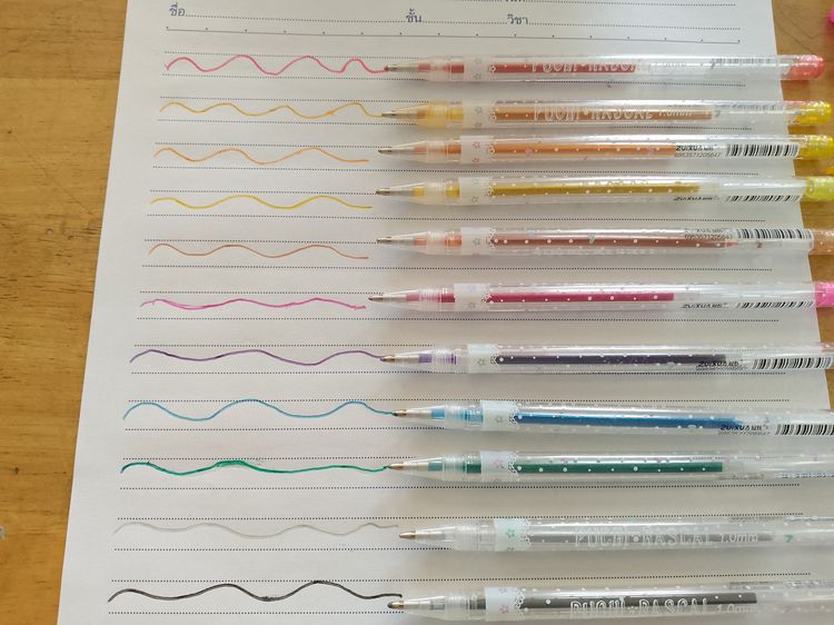 ปากกากลิตเตอร์วิบวับ12สี รูปที่ 9