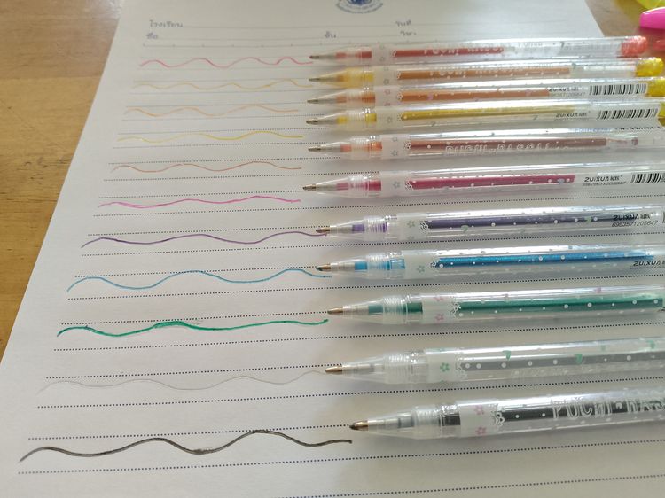 ปากกากลิตเตอร์วิบวับ12สี รูปที่ 10