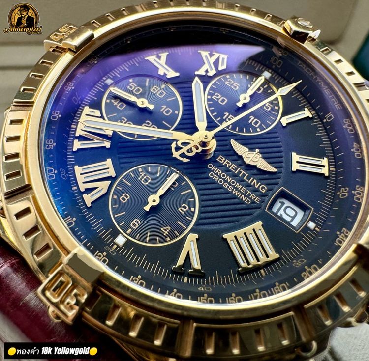 Breitling Crosswind 18k Solidgold Black Dial Automatic รูปที่ 3