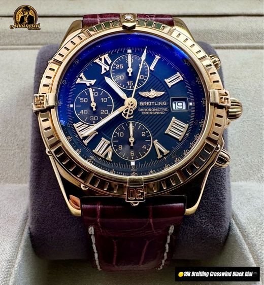 Breitling Crosswind 18k Solidgold Black Dial Automatic รูปที่ 4