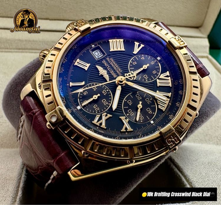Breitling Crosswind 18k Solidgold Black Dial Automatic รูปที่ 17