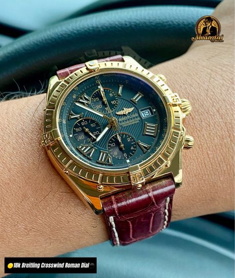 Breitling Crosswind 18k Solidgold Black Dial Automatic รูปที่ 15
