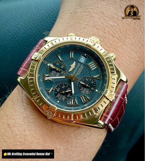 Breitling Crosswind 18k Solidgold Black Dial Automatic รูปที่ 13