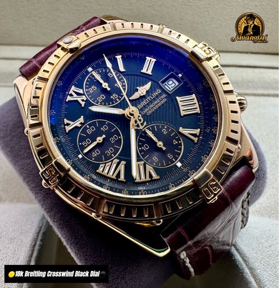 Breitling Crosswind 18k Solidgold Black Dial Automatic รูปที่ 16