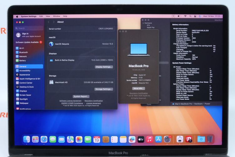 Macbook Pro M1 13" 8 256GB  มีตำหนิ รูปที่ 4