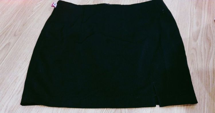 กะโปรง ลายดอก สีพื้น สีดำ รูปที่ 7