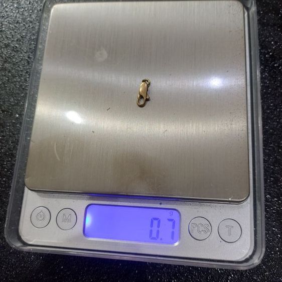 ก้ามปูทองคำ แท้ 14K 585 เปอร์เซ็นต์ หนัก 0.7  กรัม สภาพใหม่   รูปที่ 2