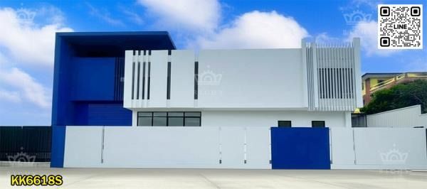 ผ่อนตรงกับโครงการได้ โรงงานใหม่ สไตล์ Contemporary โดนเด่นที่ดีไซด์ คุณภาพวัสดุสูง เย็นสบาย พื้นที่ใช้สอย 970 ตารางเมตร สีม่วงใกล้ถนน 4 เลนส