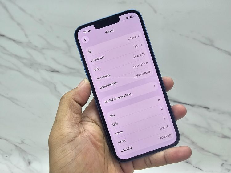 ขาย iPhone 13 128 GB สี Blue เครื่องศูนย์ มือสอง รูปที่ 2
