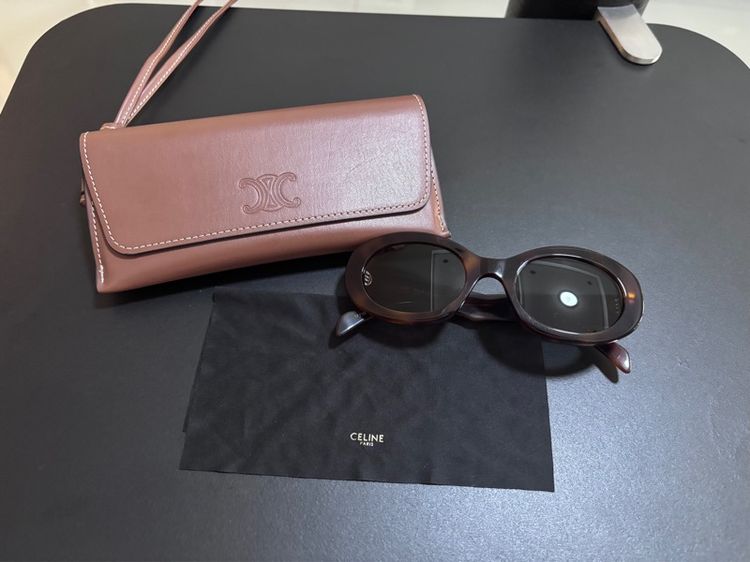 Celine Triomphe 01 Sunglasses Yellow Havana รูปที่ 7