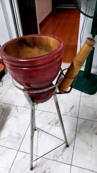 ชุดครกไม้ 9นิ้ว รวมครก+ขาตั้งครก+สาก