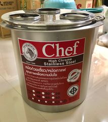 หม้อกาแฟ สแตนเลส ตราหัวม้าลาย 36 ลิตร ฝา 3 ช่อง ด้านในกั้นช่อง พร้อมเหยือกชงและกระบวยตักน้ำ