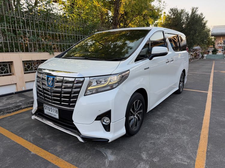 Toyota Alphard 2016 2.5 Hybrid E-Four 4WD Utility-car ไฮบริด เกียร์อัตโนมัติ ขาว รูปที่ 2