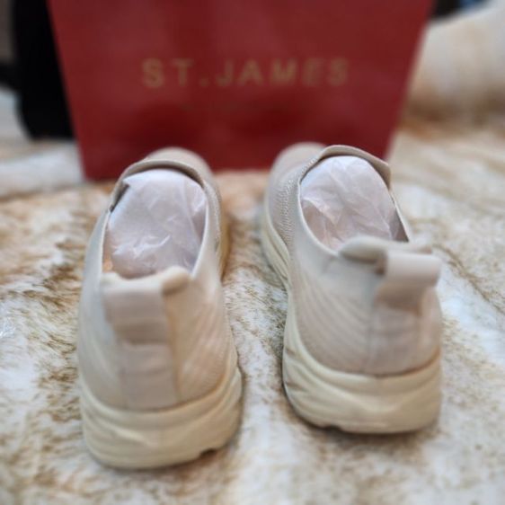 รองเท้าเพื่อสุขภาพ รองเท้าผ้าใบ ST.JAMES สีเบจ ส่งต่อราคาถูก รูปที่ 4