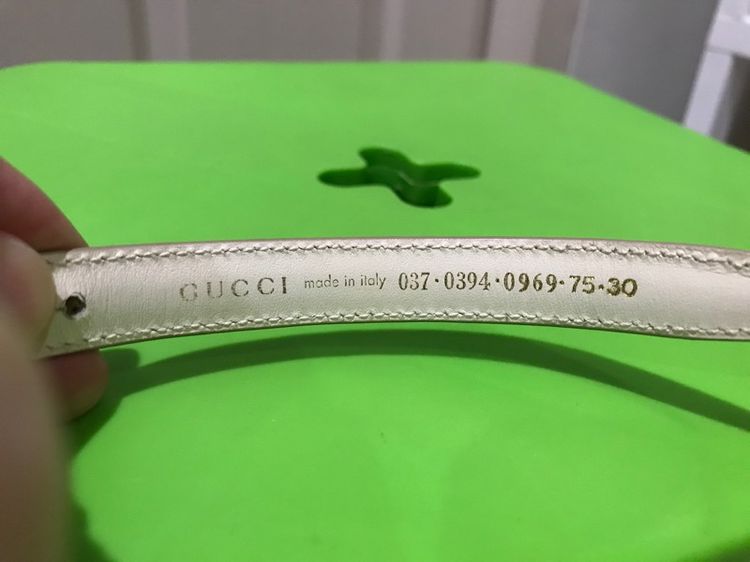 Gucci ของแท้ เข็มขัด สภาพดี สีครีมอ่อน รูปที่ 8