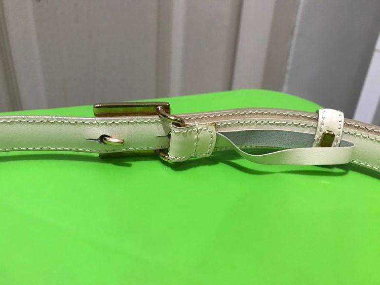 Gucci ของแท้ เข็มขัด สภาพดี สีครีมอ่อน รูปที่ 6