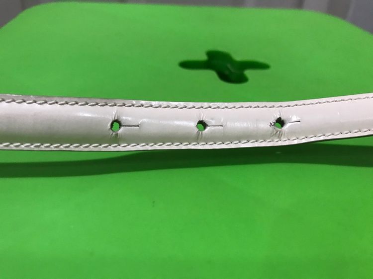 Gucci ของแท้ เข็มขัด สภาพดี สีครีมอ่อน รูปที่ 16