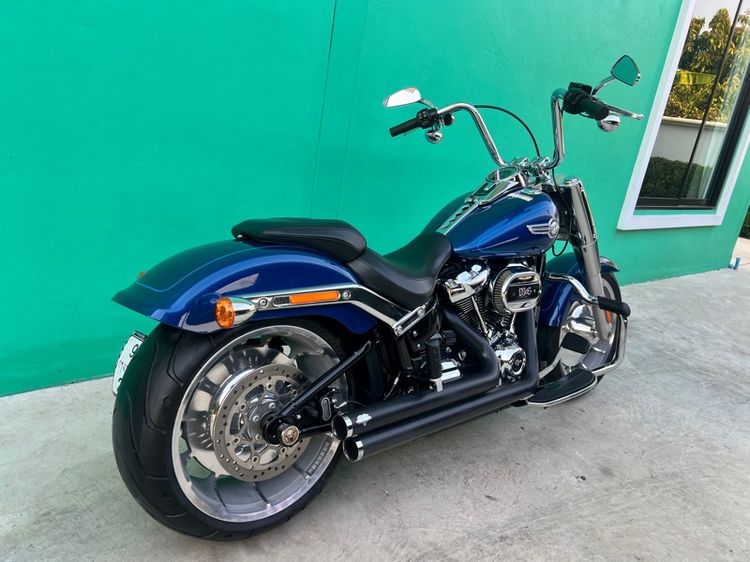 Harley-Davidson Fatboy สีน้ำเงิน ปี2022 วิ่ง 7,000โล รถมือเดียว  รูปที่ 3