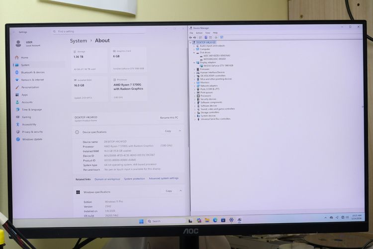 COMSET GAMING RYZEN 7 5700G.GTX1060RAM16GB.SSD1TB - ID26010042 รูปที่ 17
