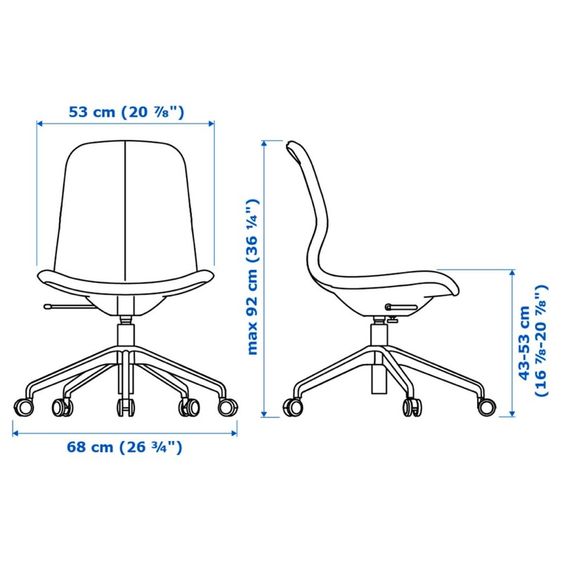 เก้าอี้ประชุม กุนนาเรียด เบจขาว  IKEA รูปที่ 3