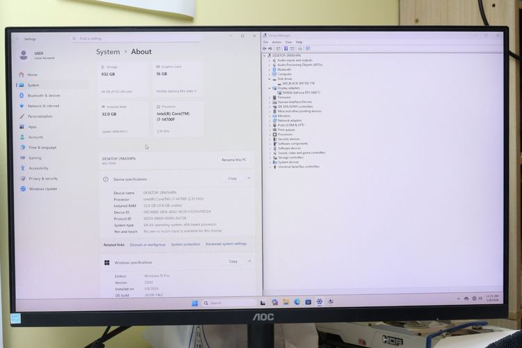 COMSET GAMING  CORE I7-14700F.RTX5060TI16GB.RAM32GB.SSD1TB - ID26010038 รูปที่ 14