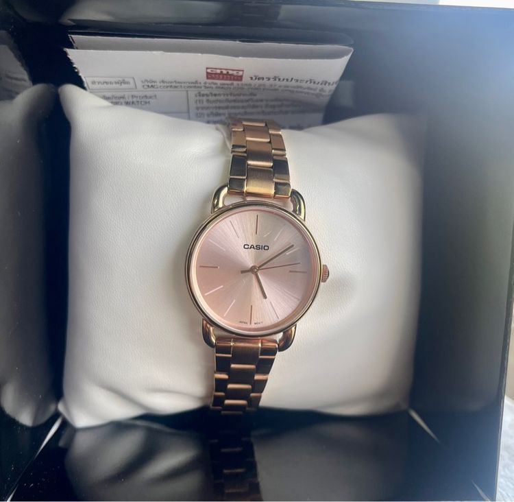 โรสโกลด์ นาฬิกา Casio แท้ รุ่น LTP-E412PG-4A